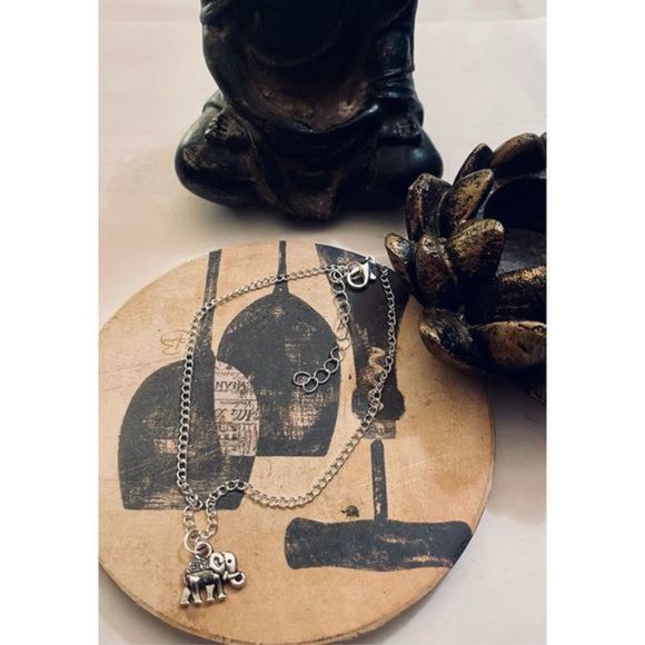 Silver ELEPHANT BRACELET OR ANKLET - Picture 1 of 4